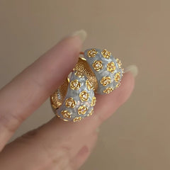 Golden-Line Tassel Earrings - Retro Geometric Pearl Statement Jewelry