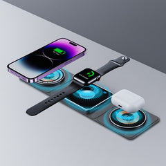 3-in-1 Magnetic Wireless Charging Station - iPhone, Watch & AirPods