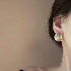 Golden-Line Tassel Earrings - Retro Geometric Pearl Statement Jewelry