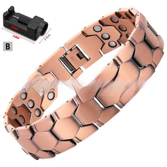 Men's Vintage Copper Magnetic Bracelet - Pure Copper Wellness Jewelry