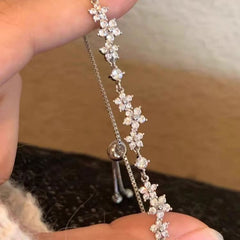 Flashing Mini Flower Zircon Pull-String Bracelet