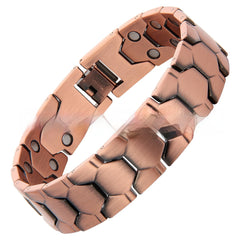 Men's Vintage Copper Magnetic Bracelet - Pure Copper Wellness Jewelry