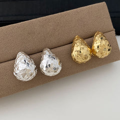 Faceted Drop Ear Clips - Statement Earrings No Piercing Required