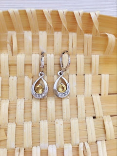 Zircon Water Drop Earrings - Elegant Teardrop Statement Jewelry