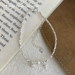 Silver Star Shell Bracelet - Coastal Charm Jewelry