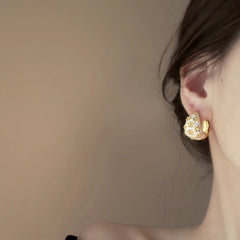 Golden-Line Tassel Earrings - Retro Geometric Pearl Statement Jewelry