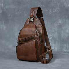 Retro Leather Crossbody Messenger Bag for Men