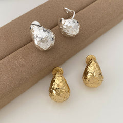 Faceted Drop Ear Clips - Statement Earrings No Piercing Required