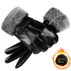 Fleece-Lined Windproof Winter Gloves for Men