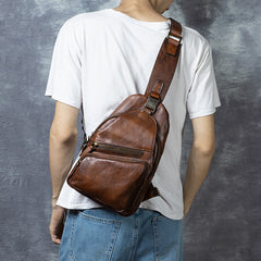 Retro Leather Crossbody Messenger Bag for Men