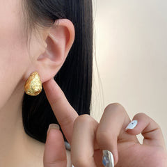 Faceted Drop Ear Clips - Statement Earrings No Piercing Required