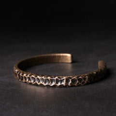 Hammered Vintage Bracelet - Artisan Metal Cuff