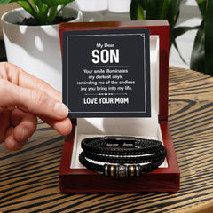 Your Smile - Mens Leather Bracelet