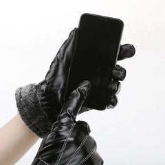 Fleece-Lined Windproof Winter Gloves for Men