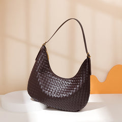 French-Style Large Capacity Leather Tote Bag