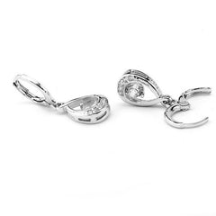 Zircon Water Drop Earrings - Elegant Teardrop Statement Jewelry