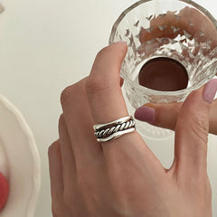Braided Cable Three-Layer Stacked Ring