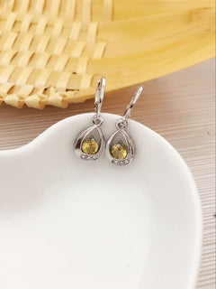 Zircon Water Drop Earrings - Elegant Teardrop Statement Jewelry