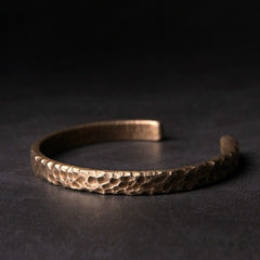 Hammered Vintage Bracelet - Artisan Metal Cuff