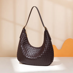 French-Style Large Capacity Leather Tote Bag